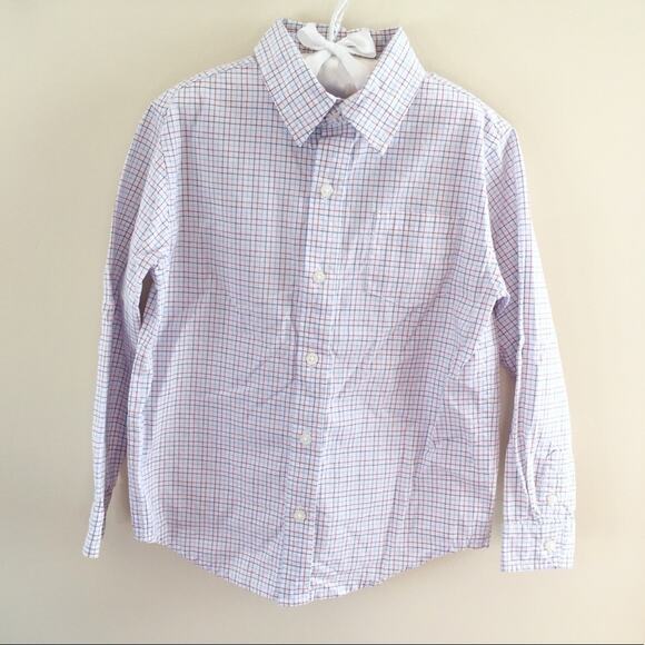 Janie & Jack Tattersall Plaid Button Down Size 5 - Picture 1 of 7